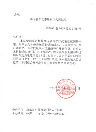 （2020）鲁0505民初1756号—张广武