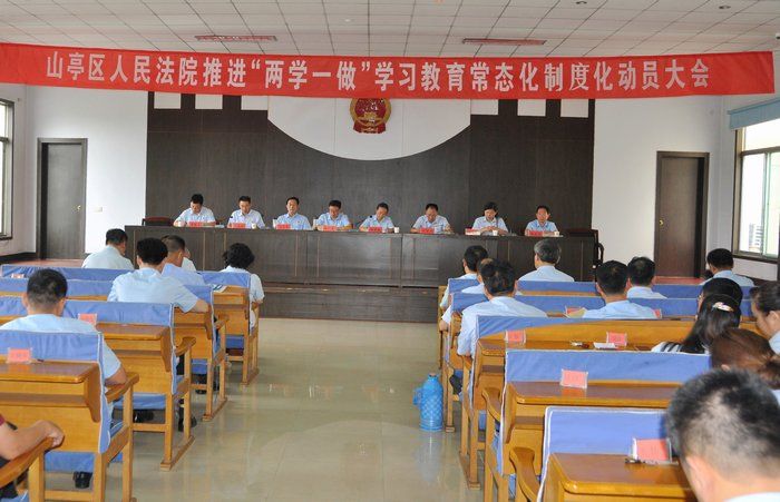 枣庄市山亭区法院推进“两学一做”常态化制...